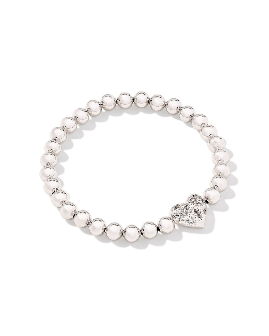 Kendra Scott: Rhodium Holland Heart Stretch Bracelet