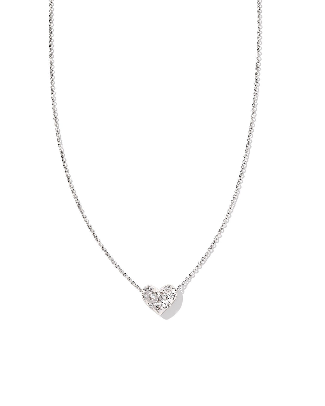 Kendra Scott: Rhodium Holland Heart Pendant Necklace