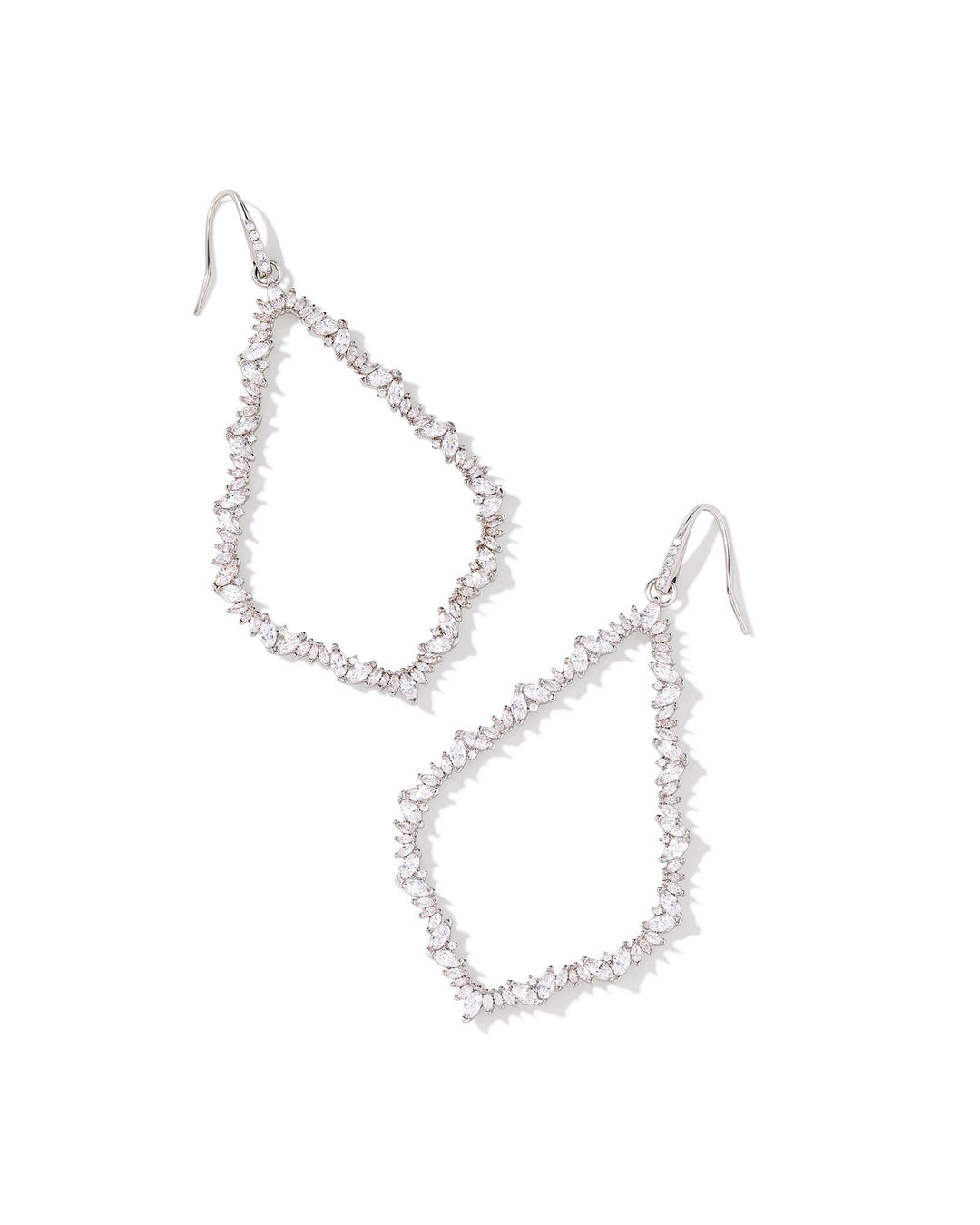 Kendra Scott: Rhodium Sophee Crystal Open Frame Earring