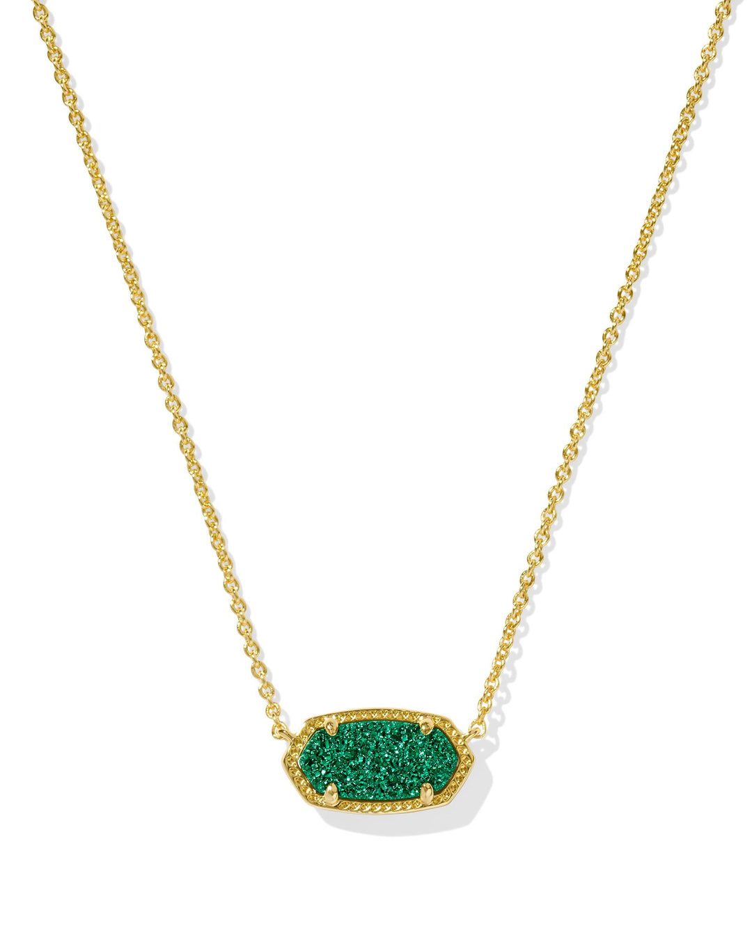 Kendra Scott: Emerald Drusy Elisa Pendant Necklace