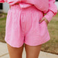 COTTON CANDY STRIPED SHORTS