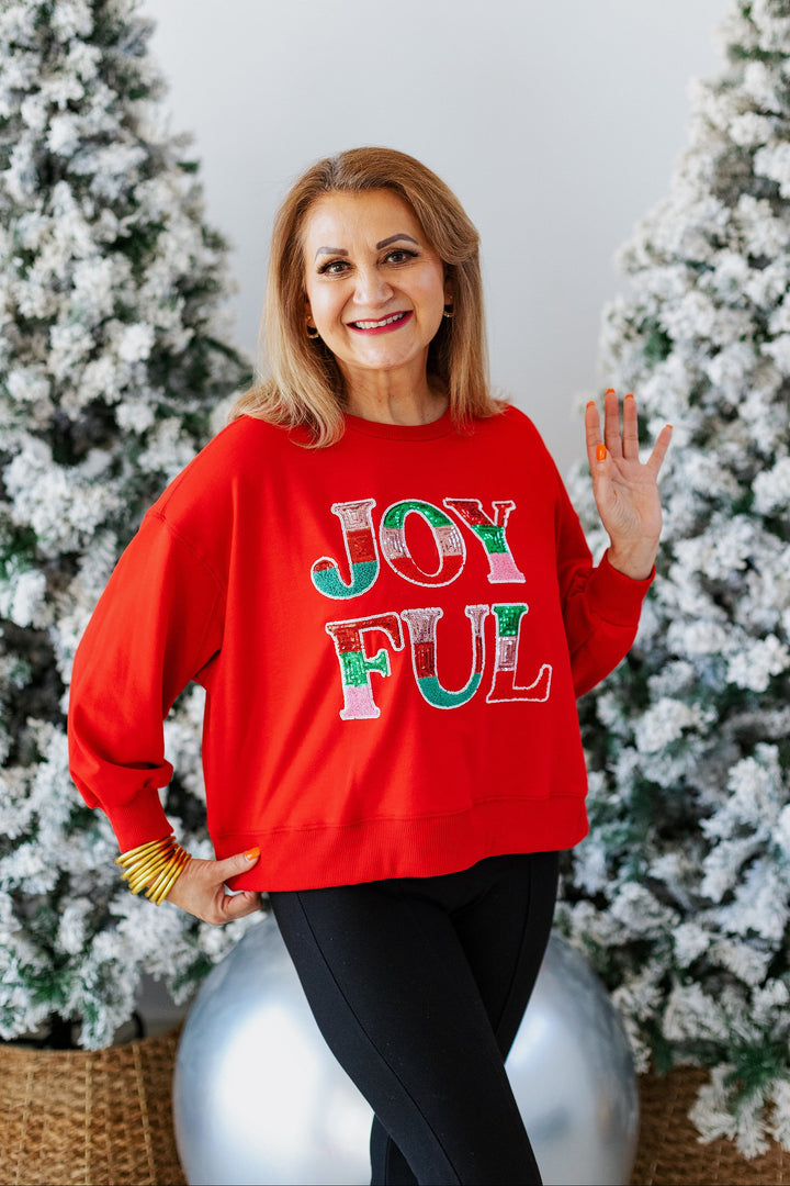JOYFUL SEQUIN SWEATSHIRT