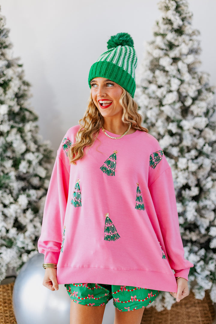 SEQUIN TREES SWEATSHIRT