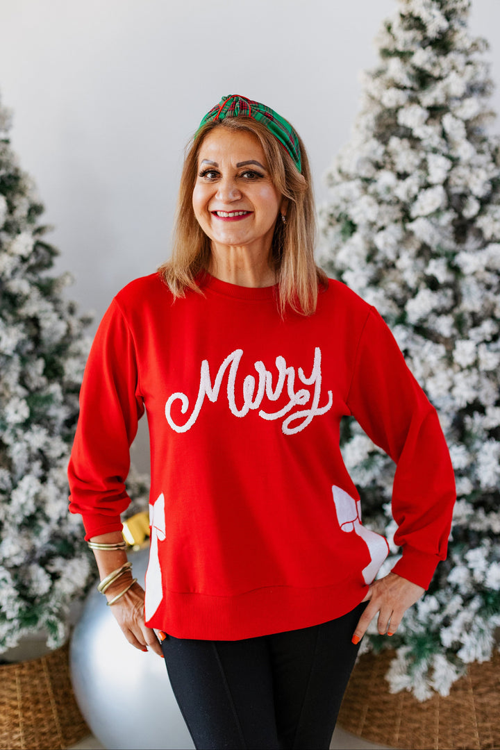 MERRY BOW SWEATSHIRT