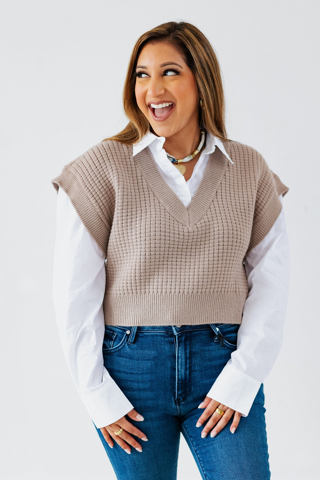 LESLIE LAYERED SWEATER VEST