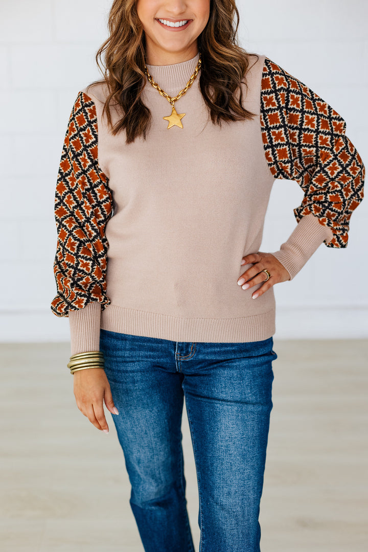 MELODY MIXED MEDIA SWEATER