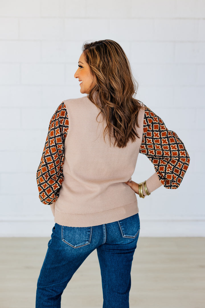 MELODY MIXED MEDIA SWEATER