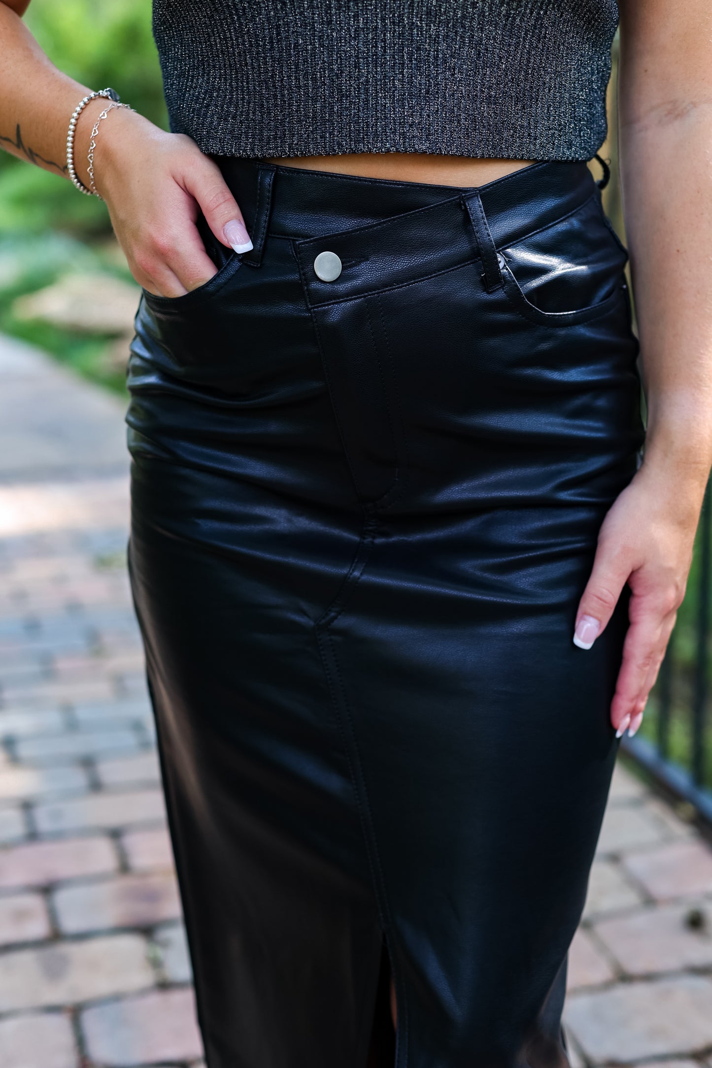 LIVIN' IN LEATHER MAXI SKIRT