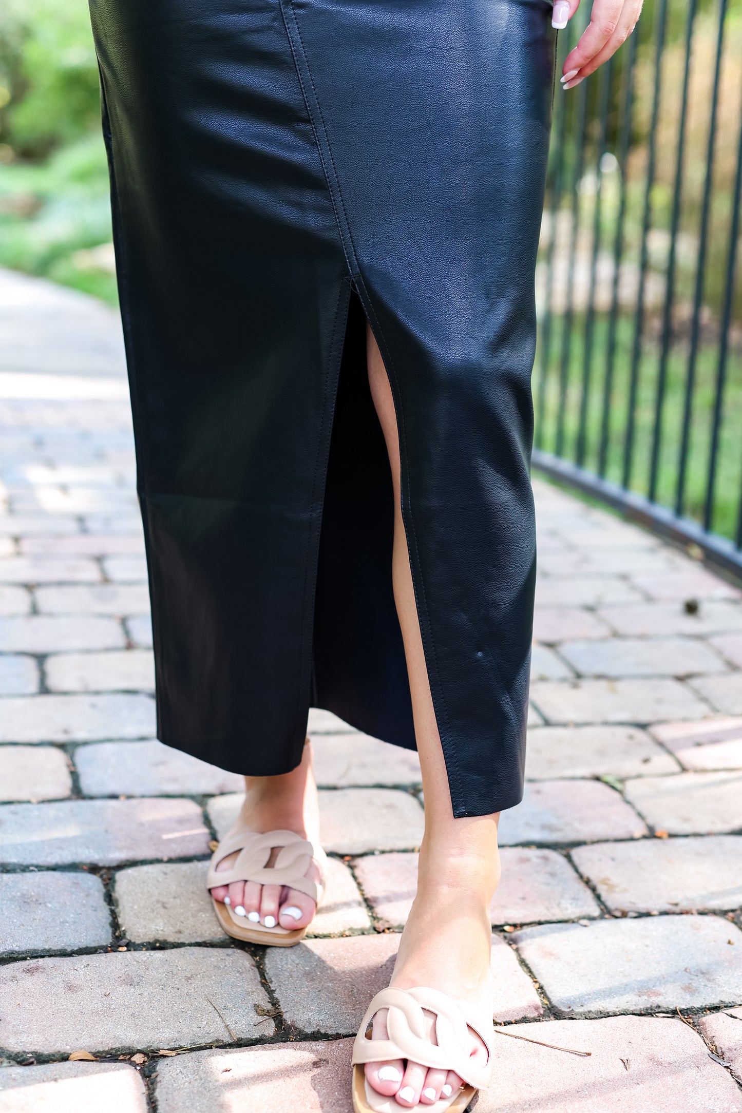 LIVIN' IN LEATHER MAXI SKIRT