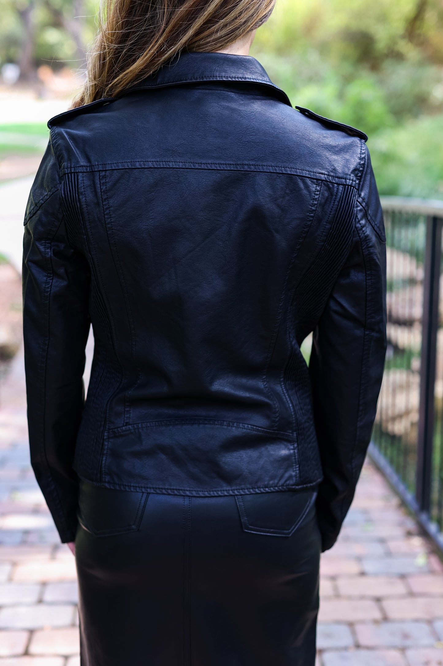 BOMBS AWAY LEATHER JACKET: BLACK
