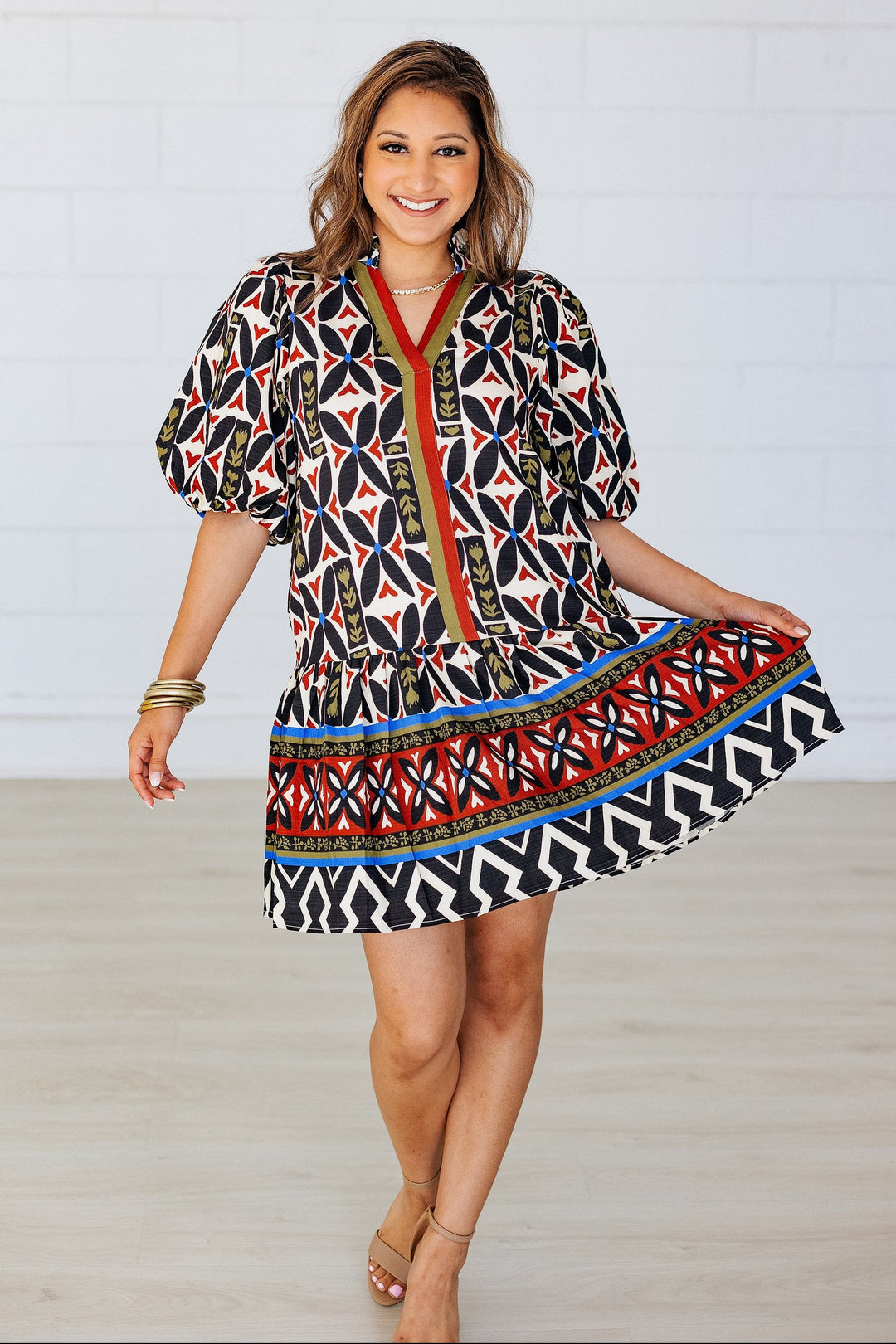 CASSANDRA PRINT MINI DRESS