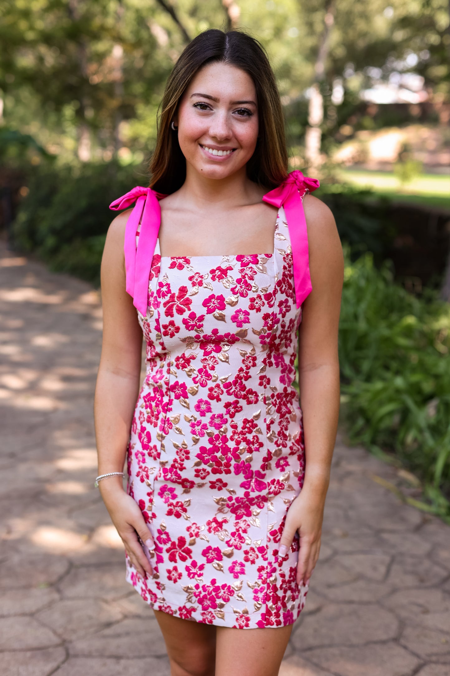 JACQUARD SHIFT DRESS