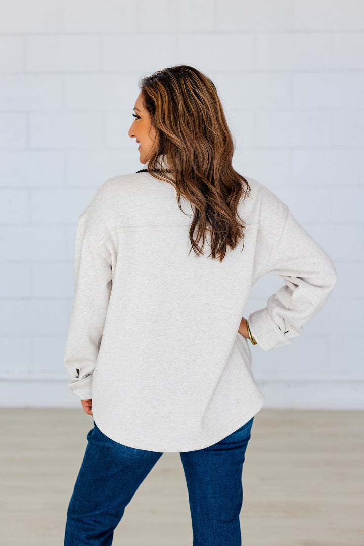 THREAD & SUPPLY: CARMINE JACKET- HEATHER OATMEAL