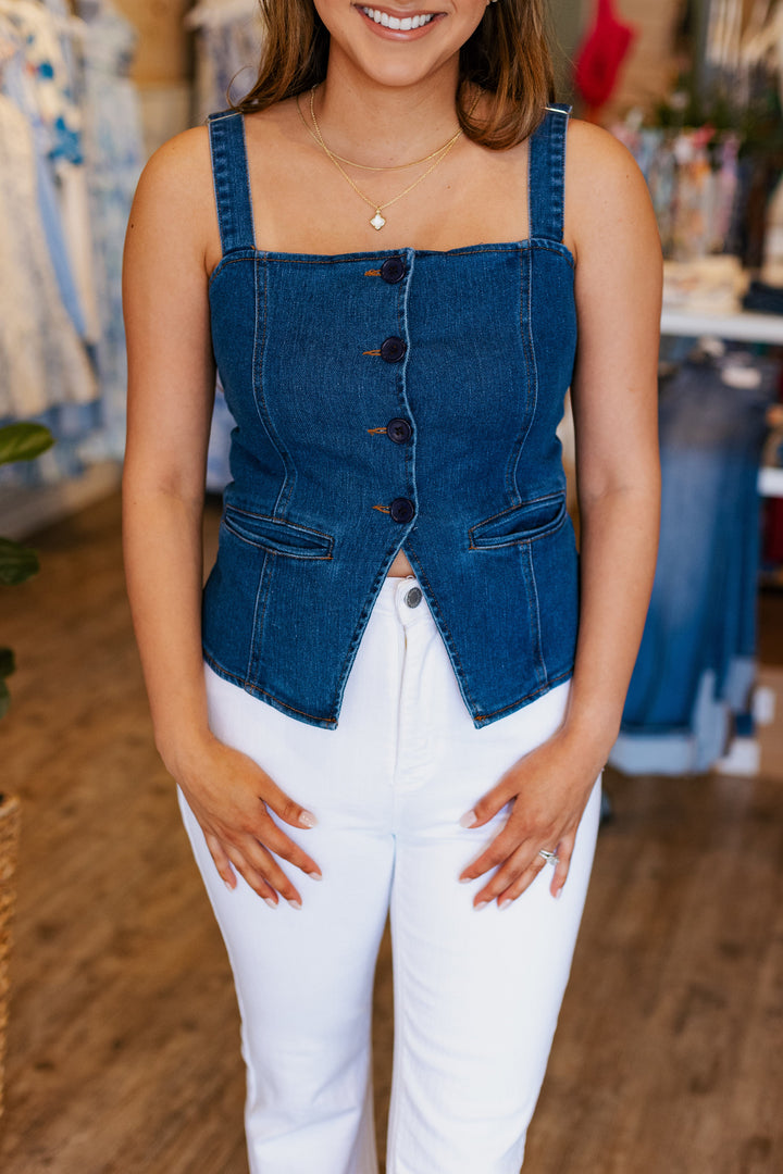 DARK DENIM VEST