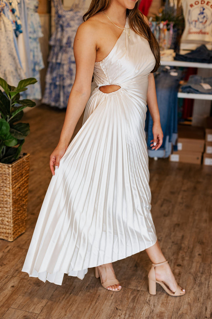 PEARL ONE SHOULDER MAXI DRESS