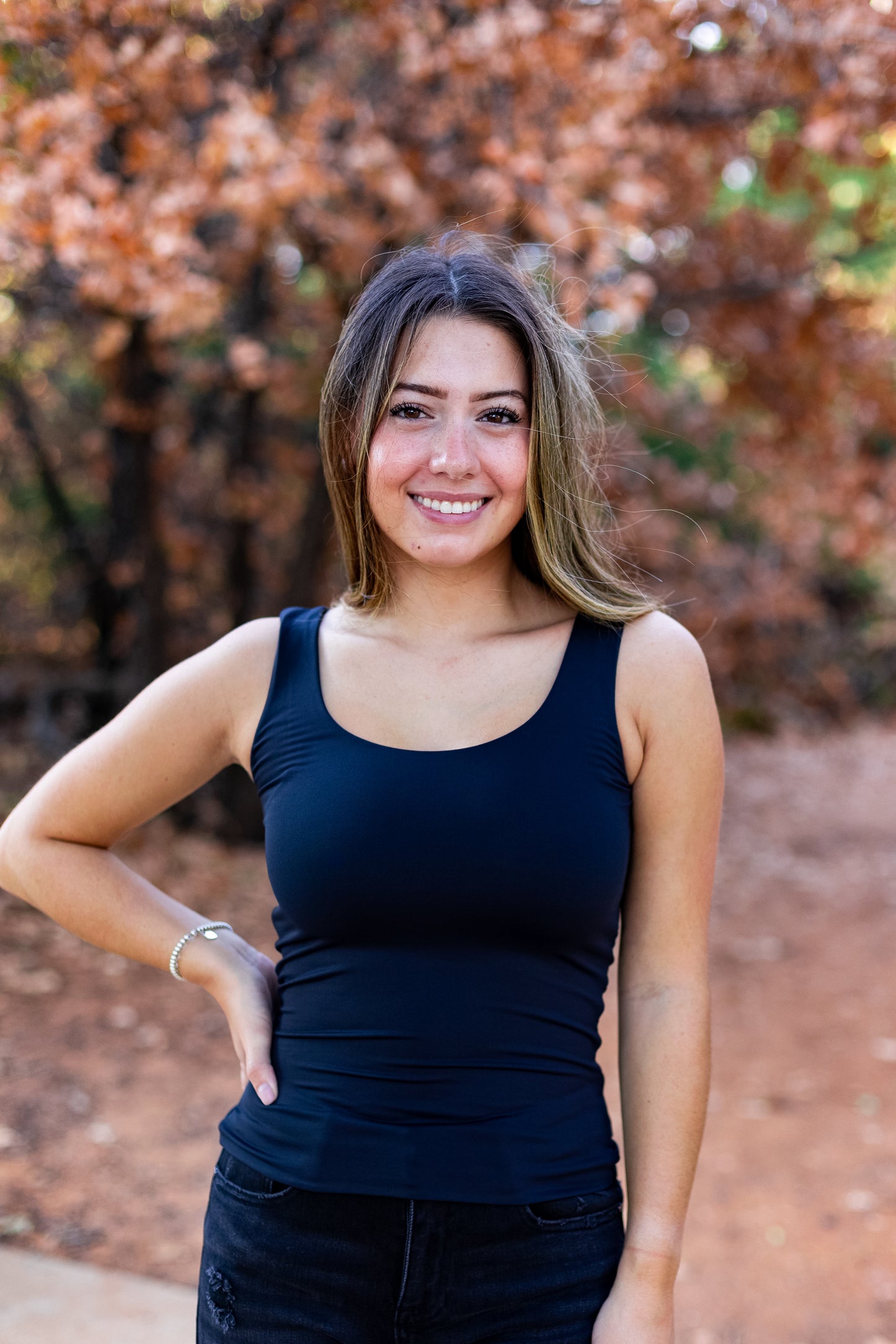 SECOND SKIN SEAMLESS TANK: BLACK