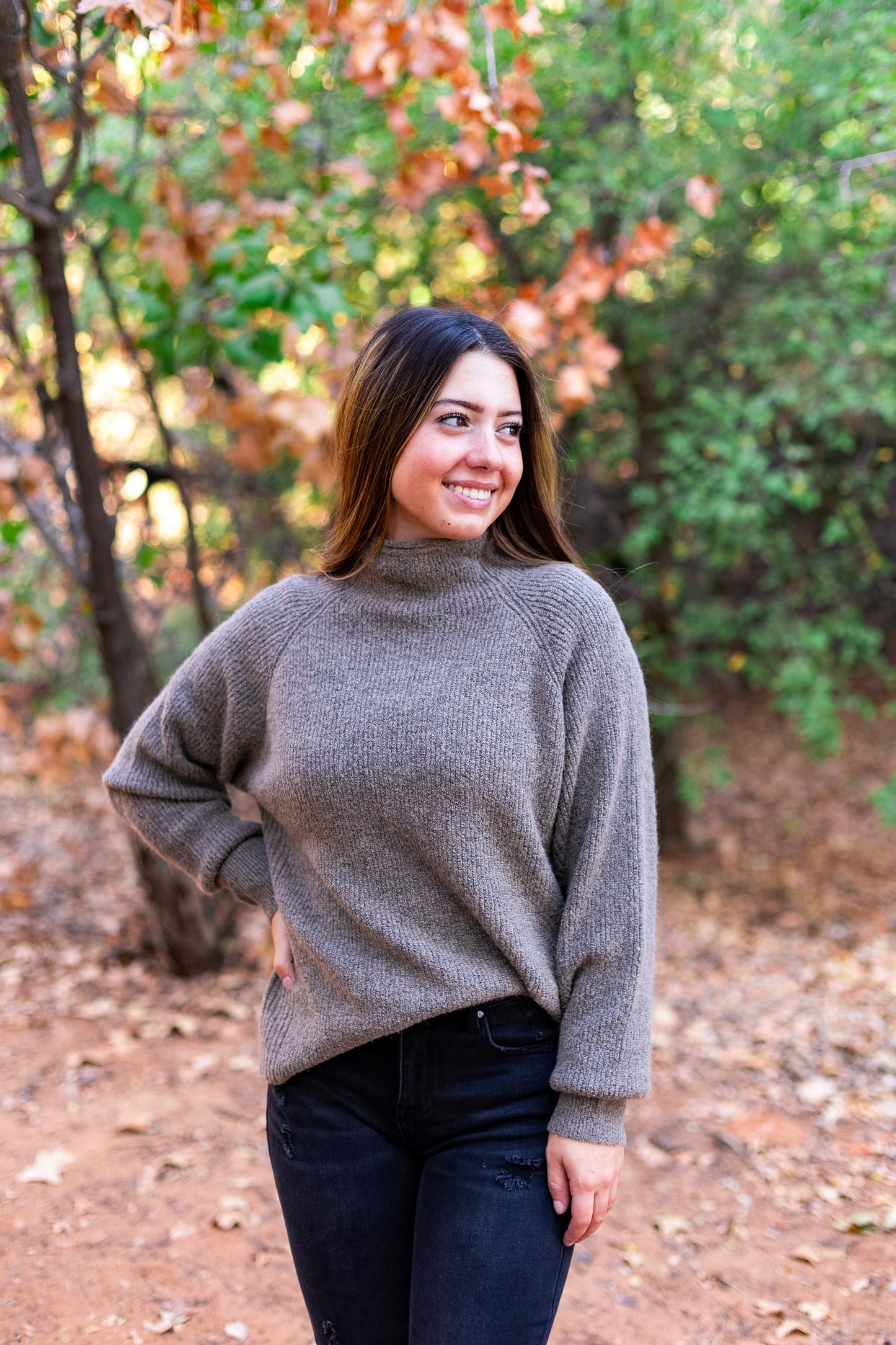 SOFTY NINI SWEATER: TAVERN TAUPE