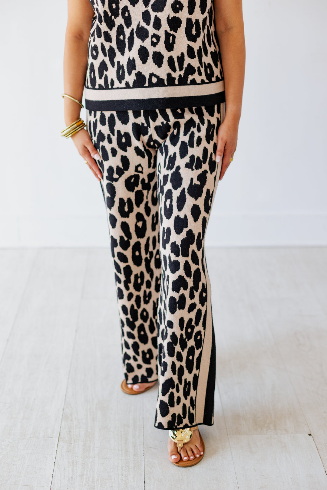 LILY LEOPARD KNIT LOUNGE PANT