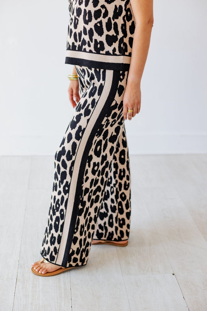 LILY LEOPARD KNIT LOUNGE PANT