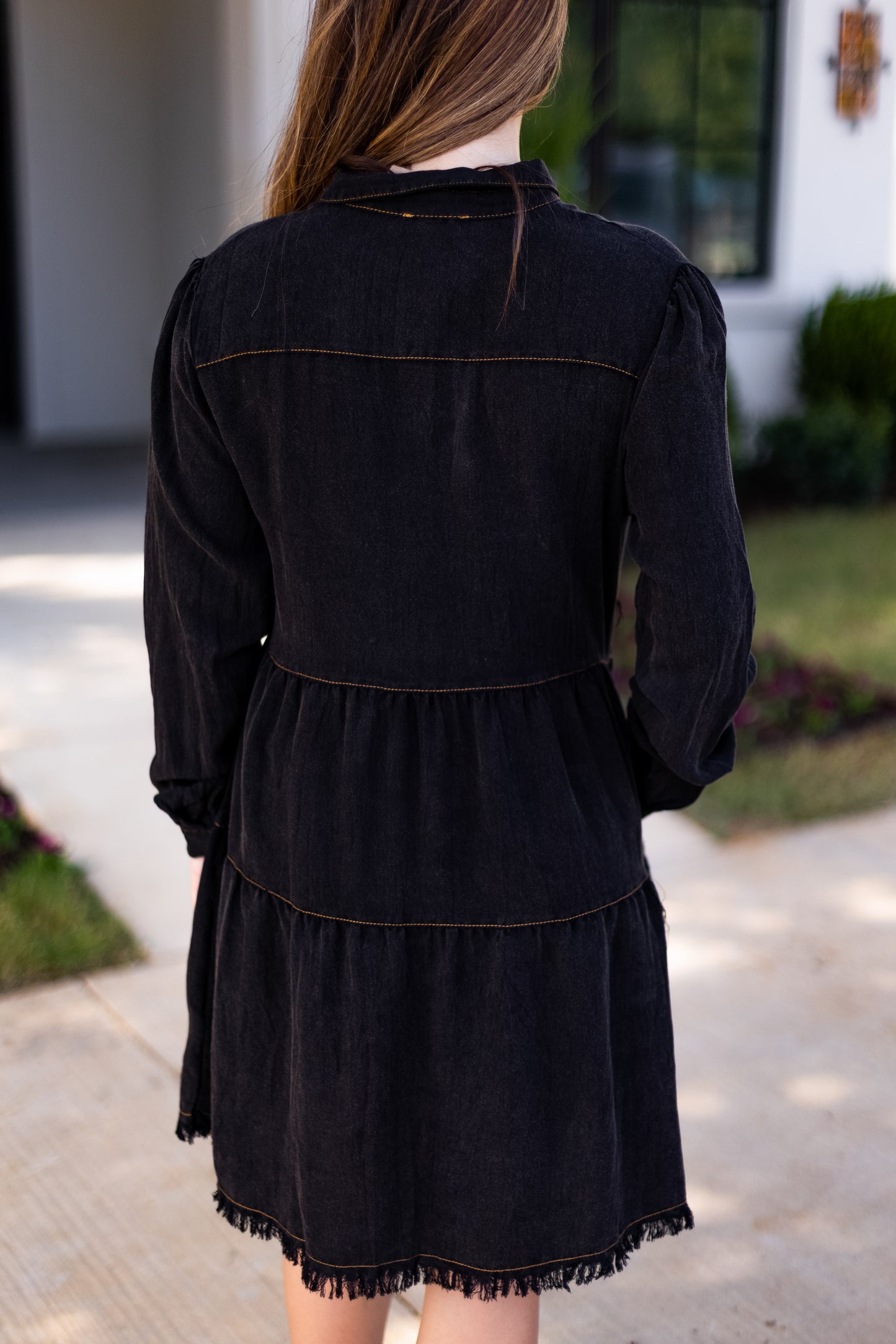 NOIR WASHED BUTTON UP DRESS