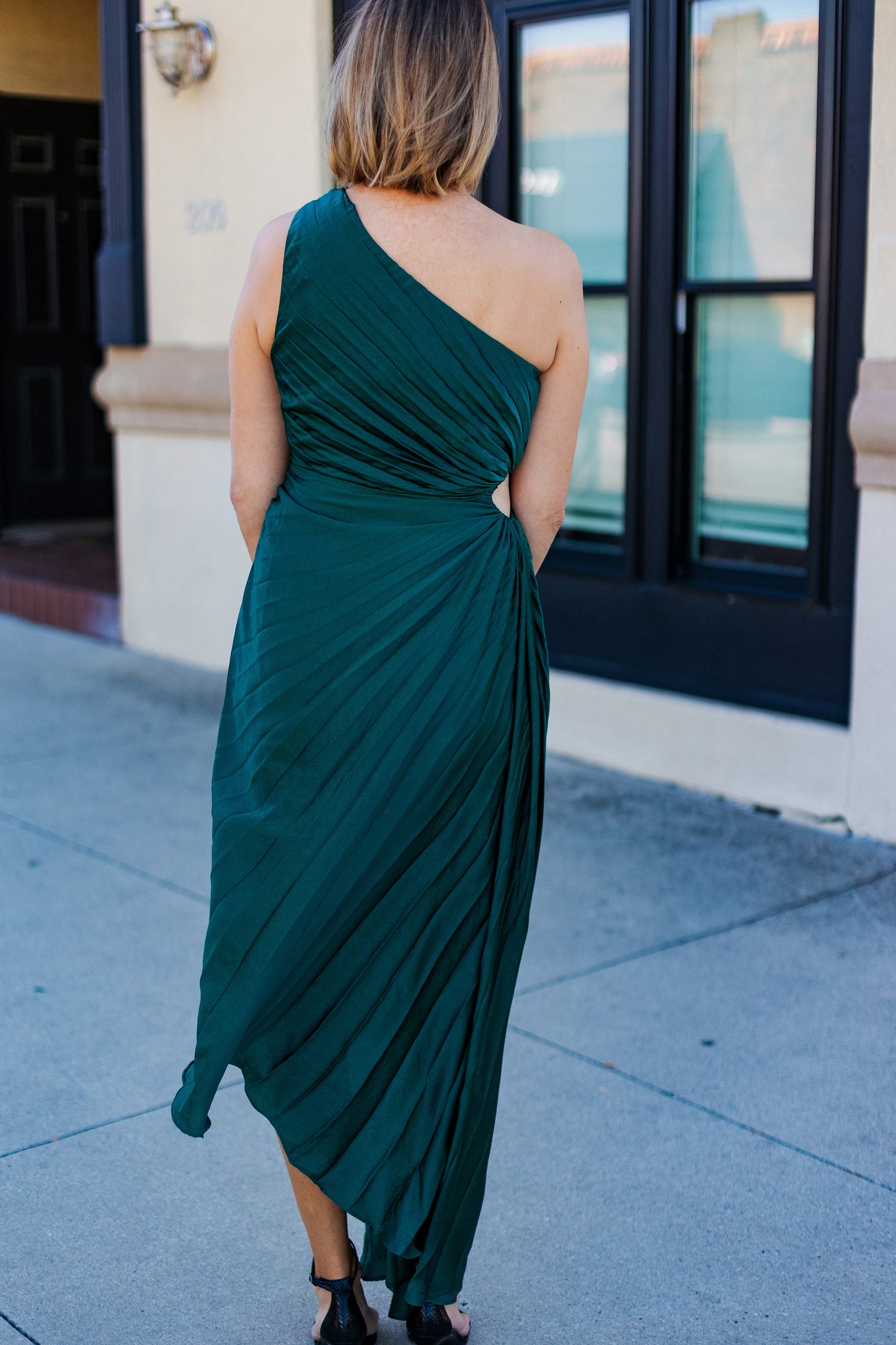 ESMERALDA PLEAT DETAIL DRESS