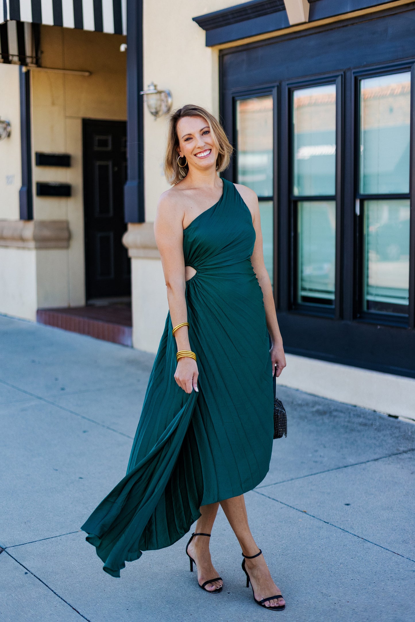 ESMERALDA PLEAT DETAIL DRESS