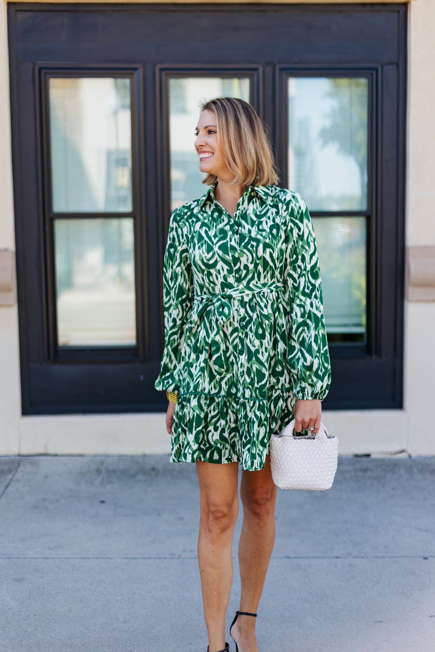 RAMONA PRINT TIE WAIST DRESS