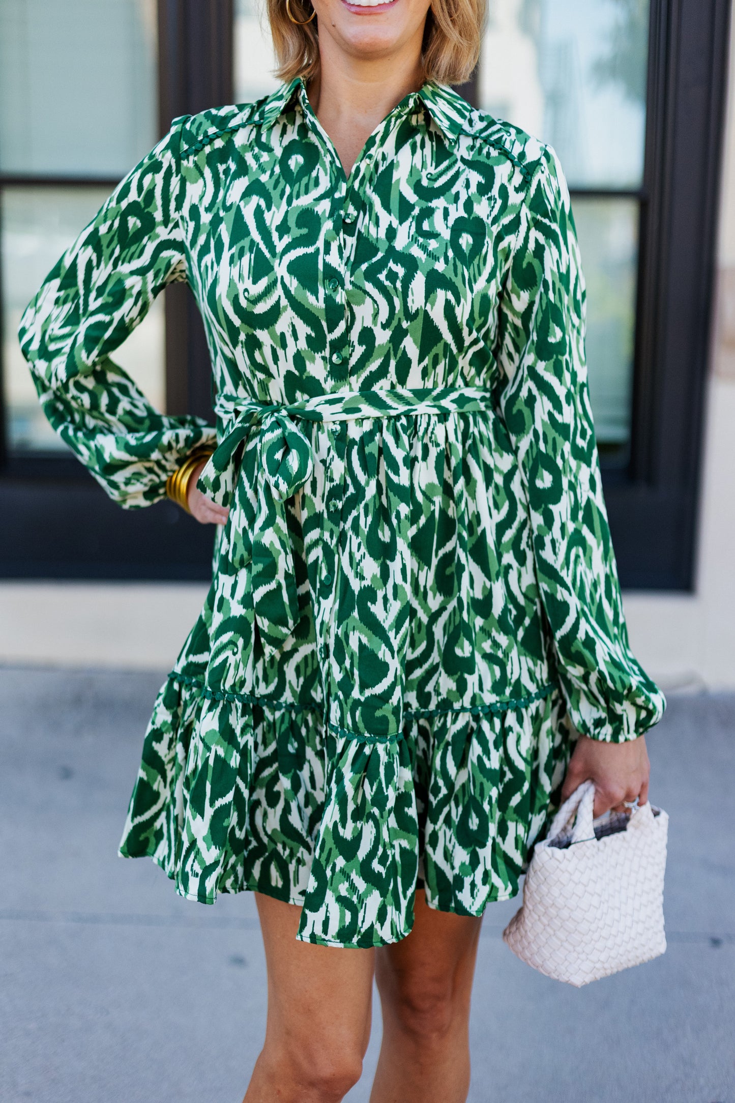 RAMONA PRINT TIE WAIST DRESS