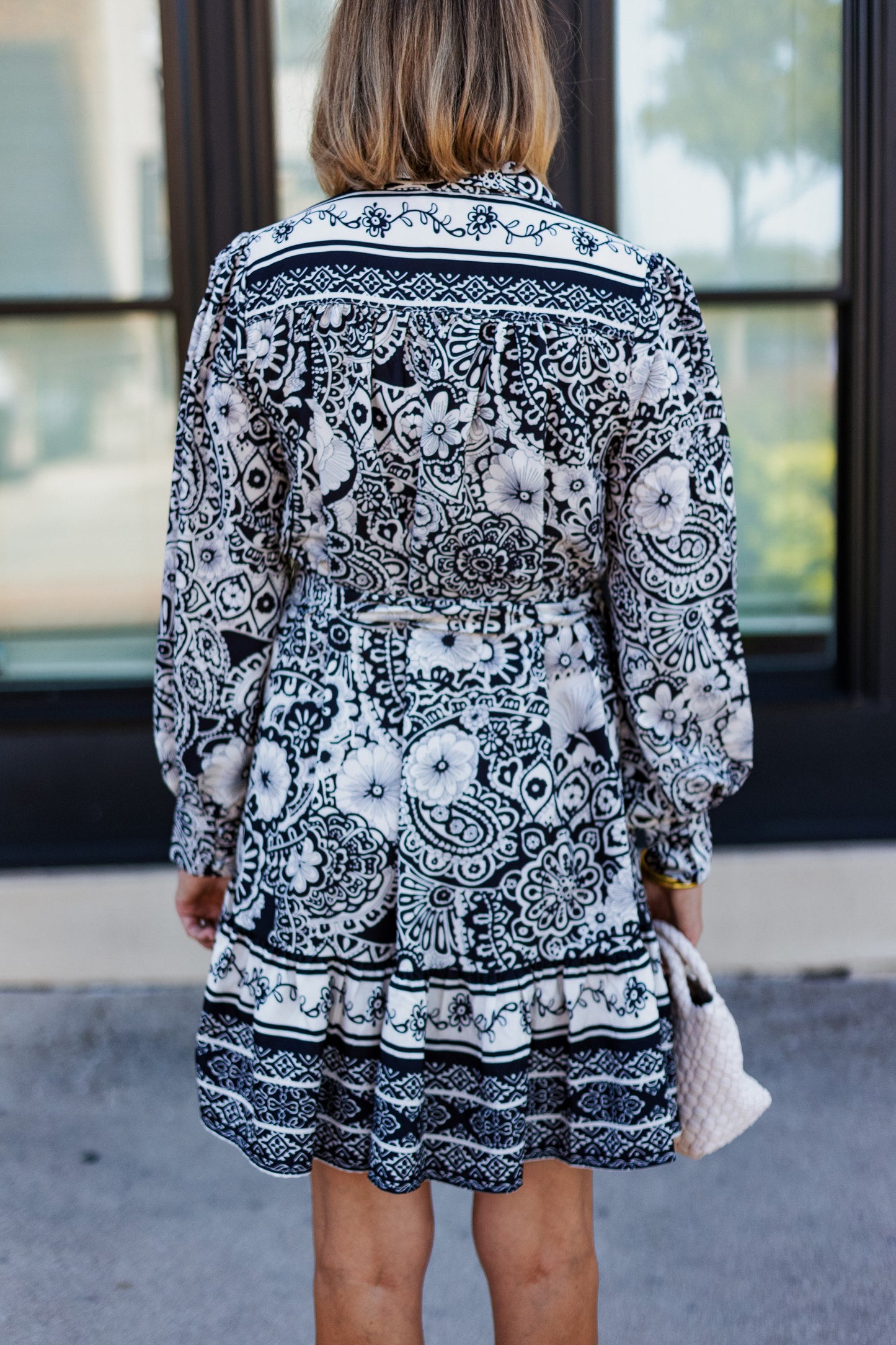LIZZY PRINT TIE WAIST DRESS