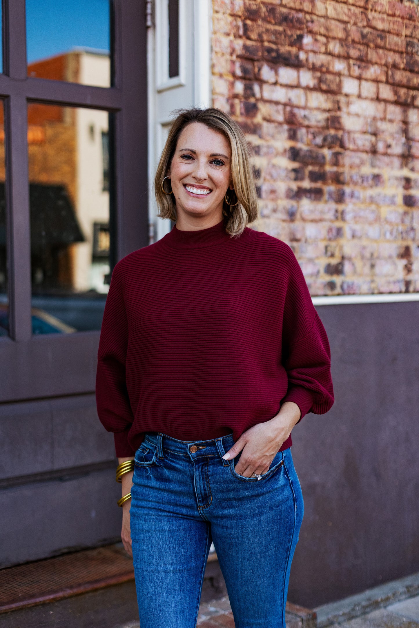LOLA BALLOON SLEEVE SWEATER