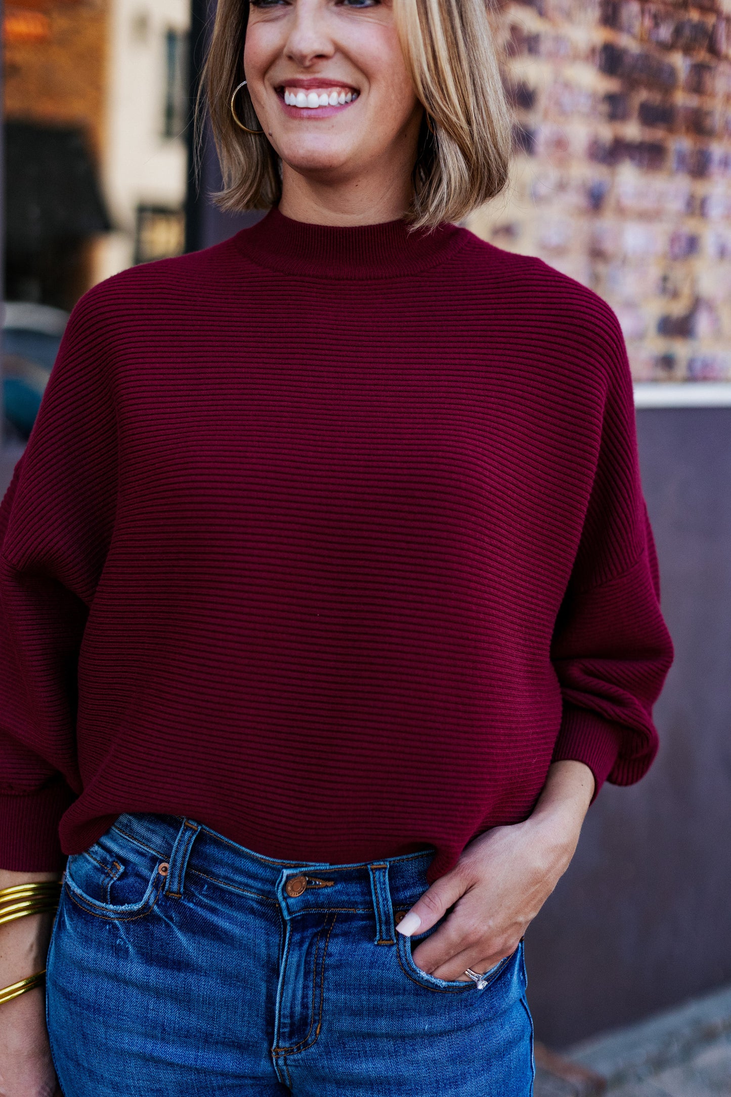 LOLA BALLOON SLEEVE SWEATER