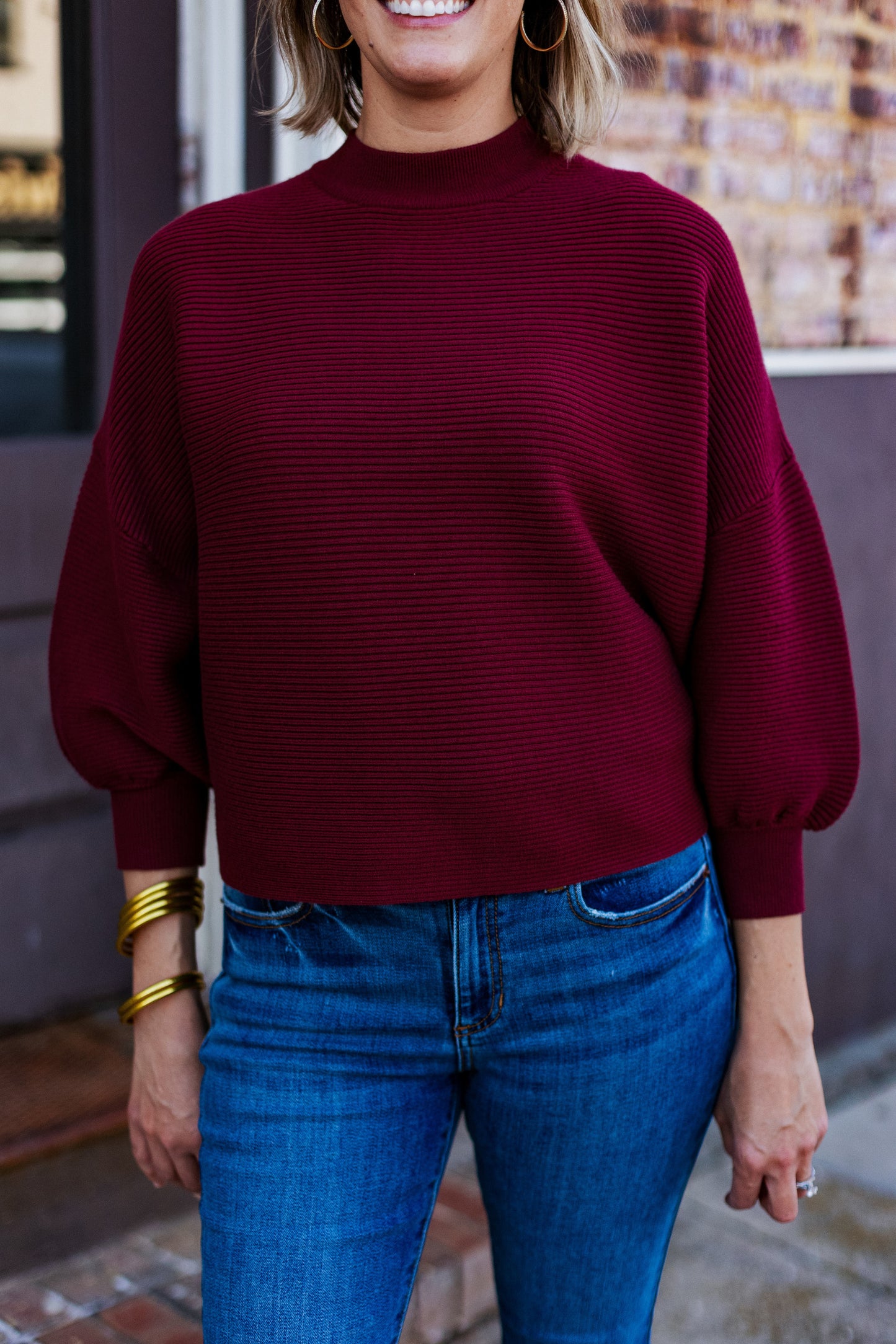 LOLA BALLOON SLEEVE SWEATER