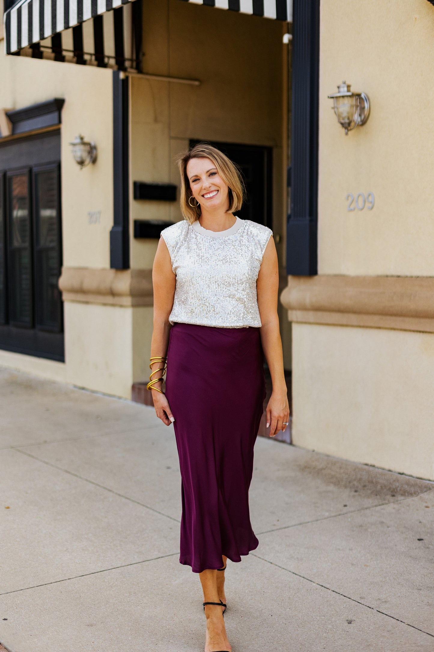 SILK SLIP SKIRT: SANGRIA