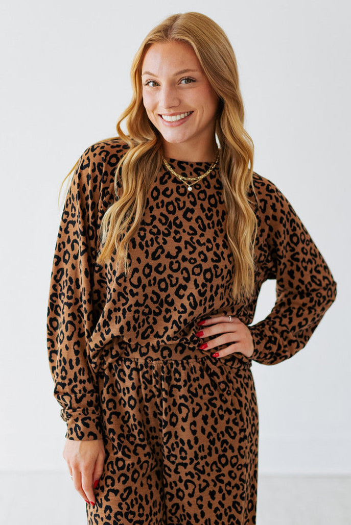 ELOISE LEOPARD LOUNGE TOP