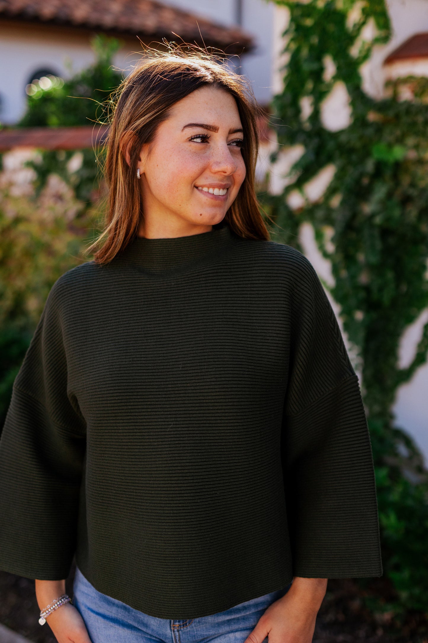EASY STREET PULLOVER SWEATER HUNTER GREEN