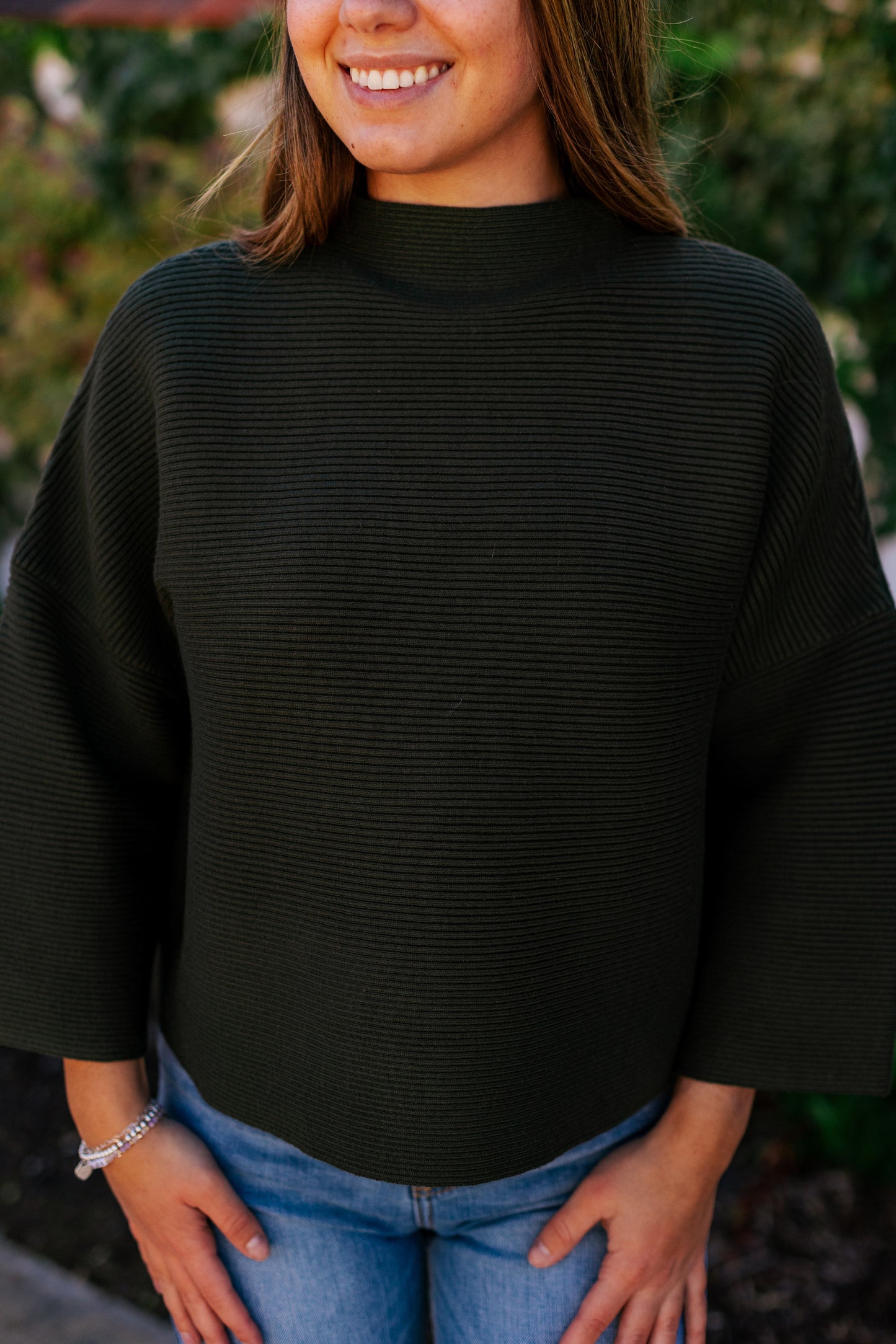 EASY STREET PULLOVER SWEATER HUNTER GREEN