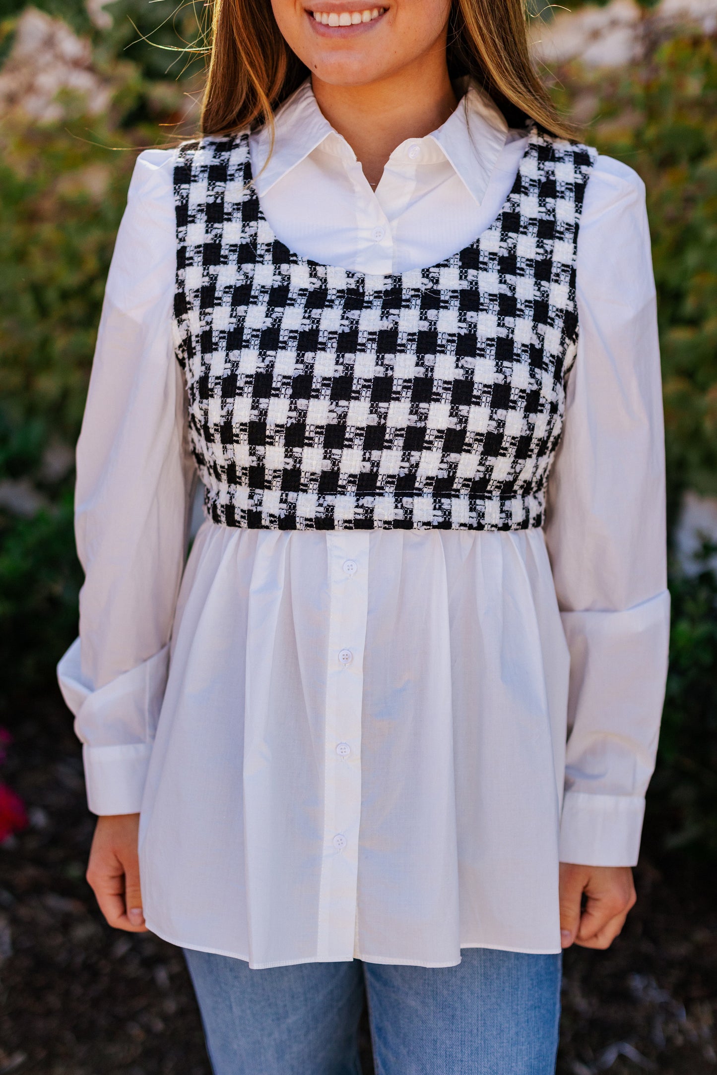 MEET ME TWEED TWOFER TOP
