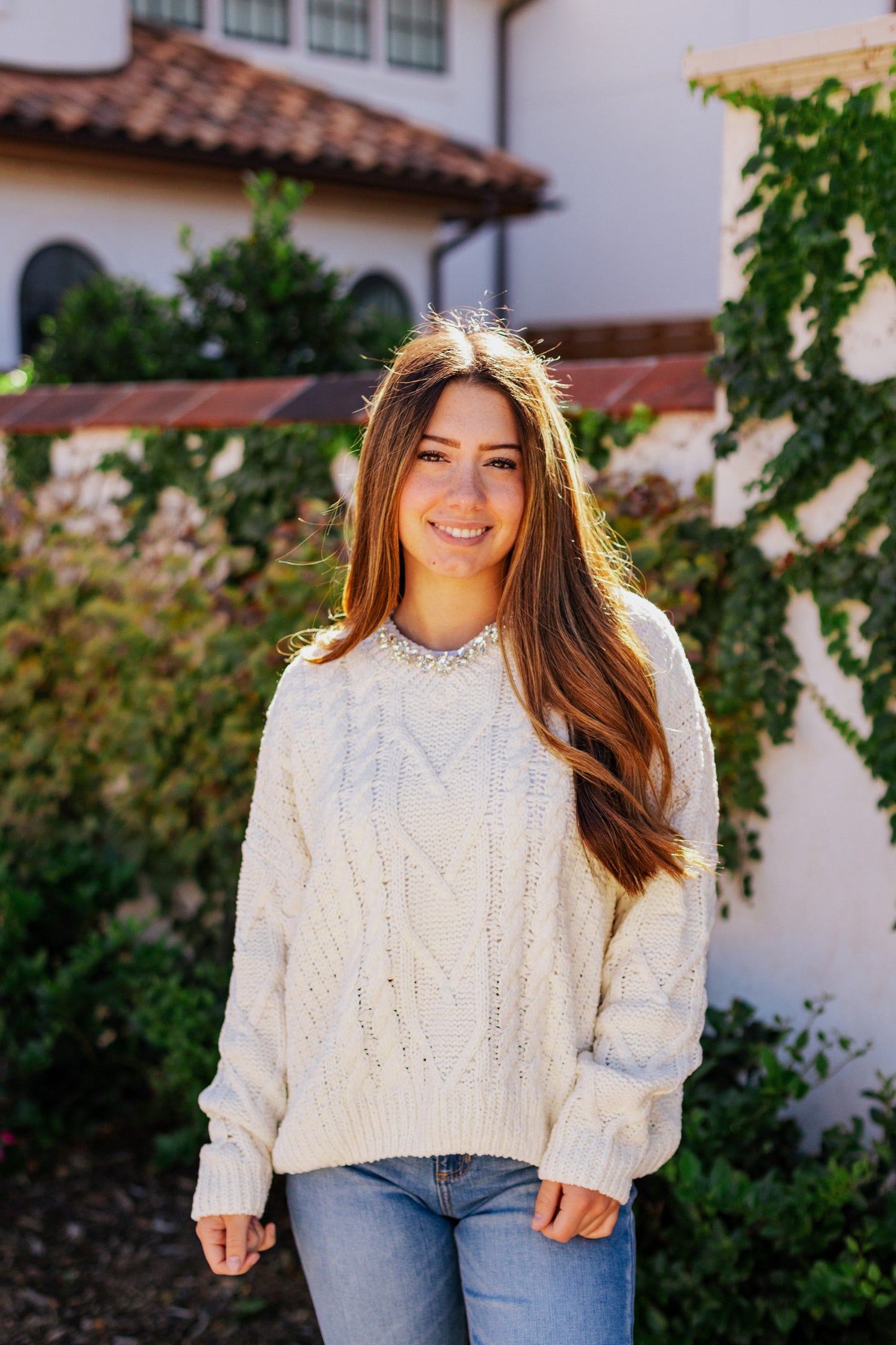 BEJEWELED EMBELLISH SWEATER