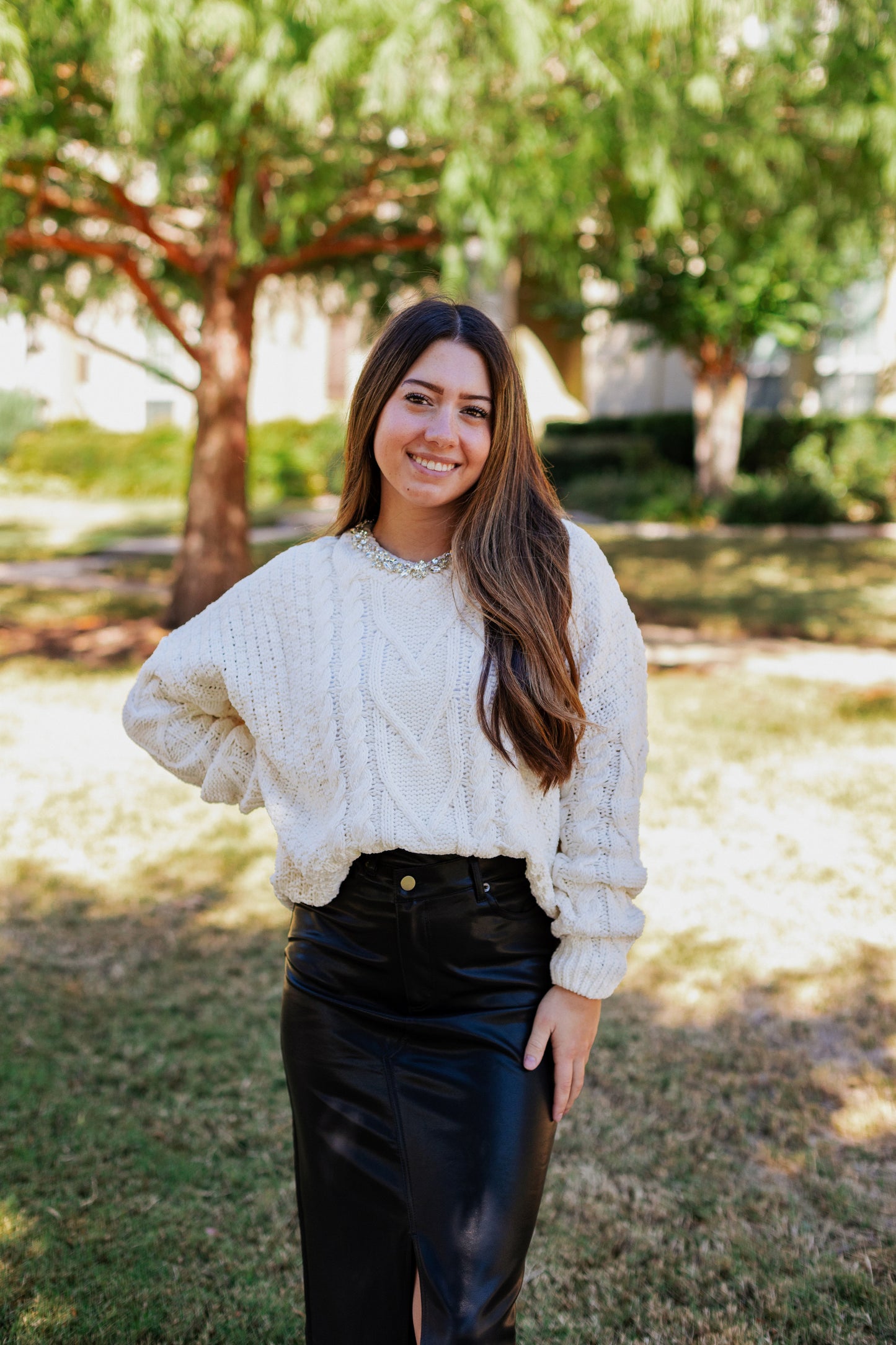 BEJEWELED EMBELLISH SWEATER
