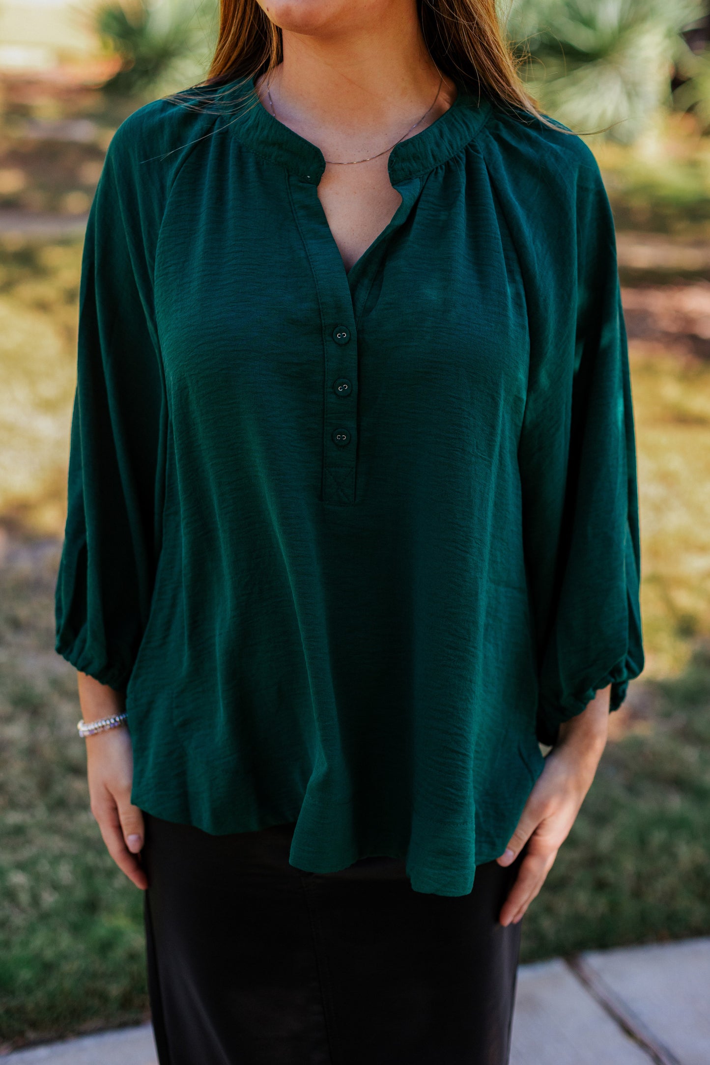 WANDERLUST V NECK BLOUSE