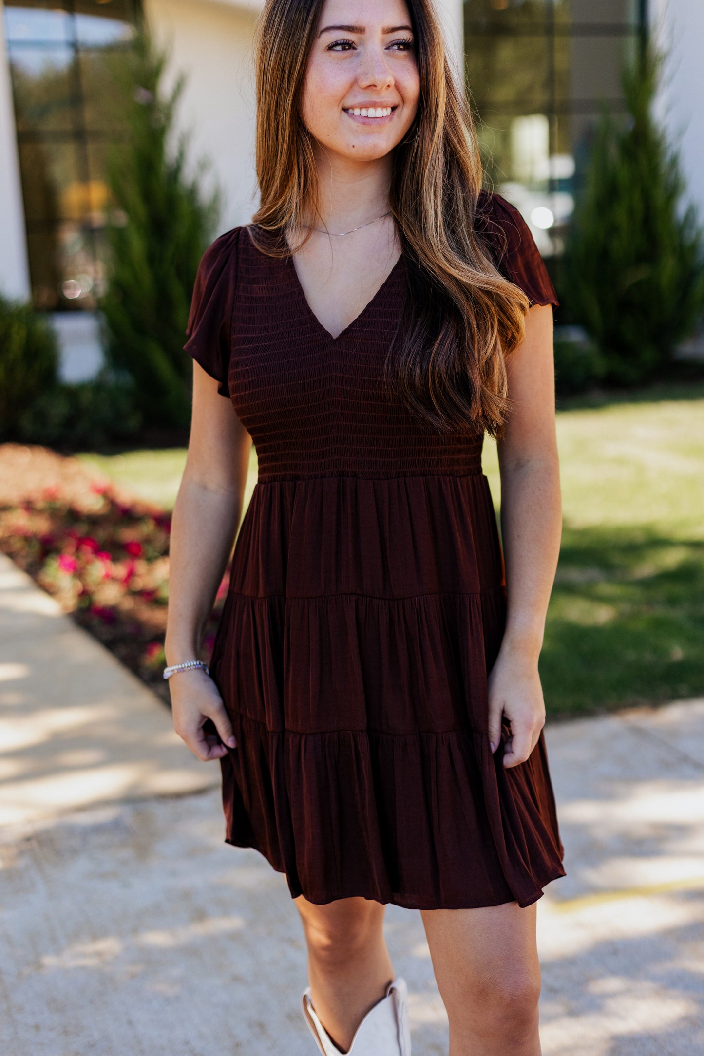 IN YOUR DREAMS SMOCKED DRESS