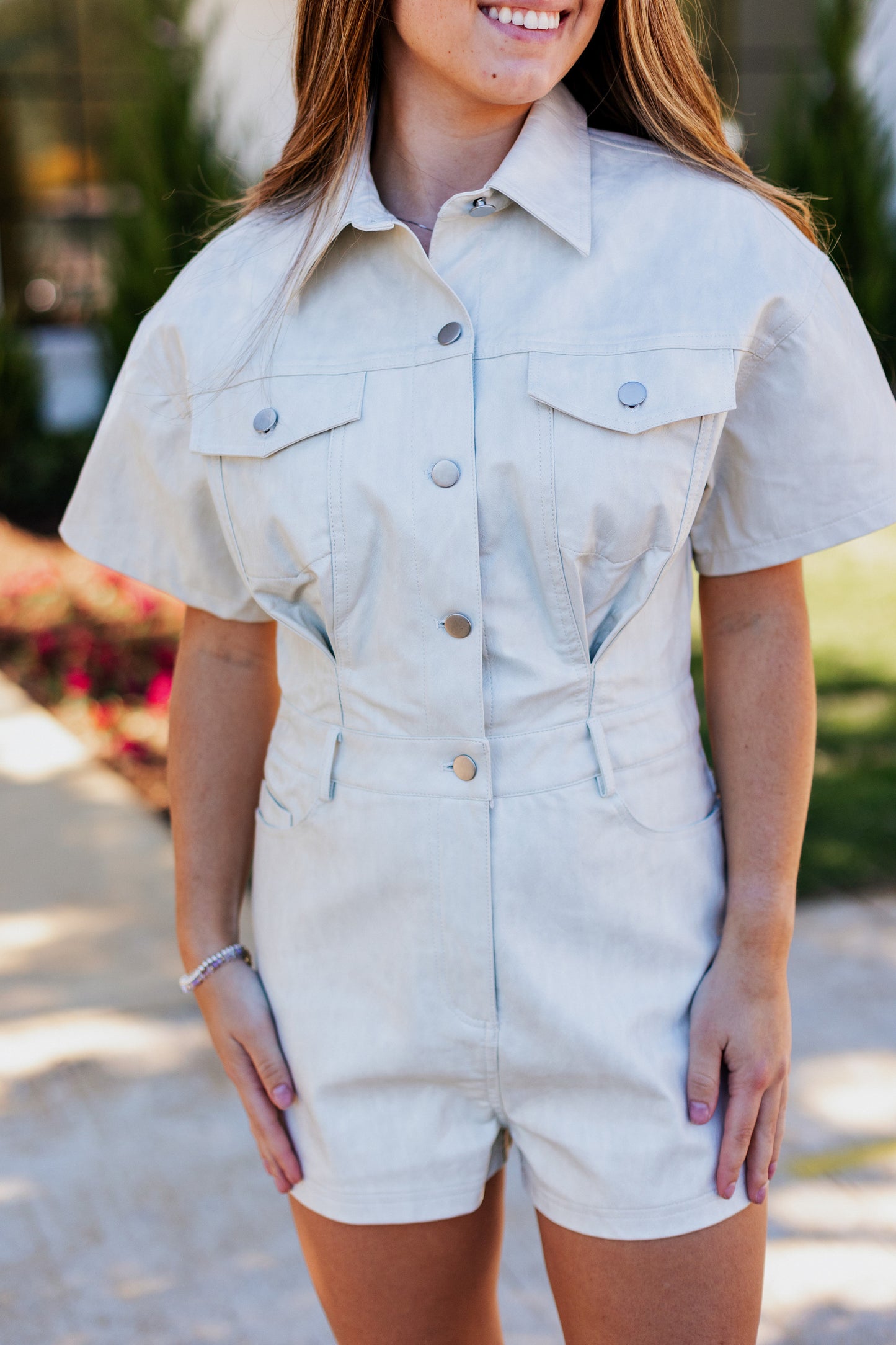 SMOKE SHOW LEATHER ROMPER