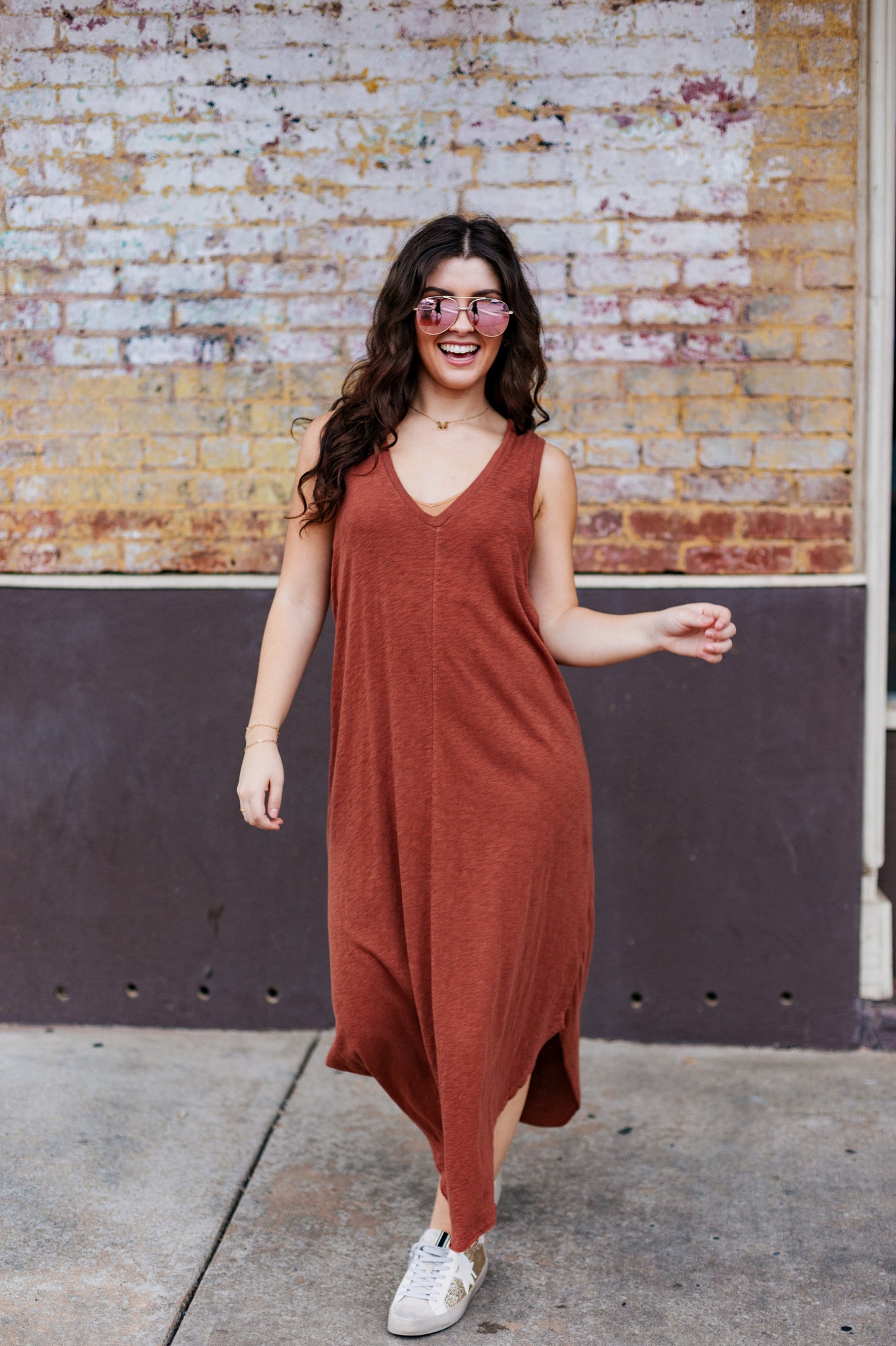 Z SUPPLY: REVERIE DRESS DARK ROSEWOOD
