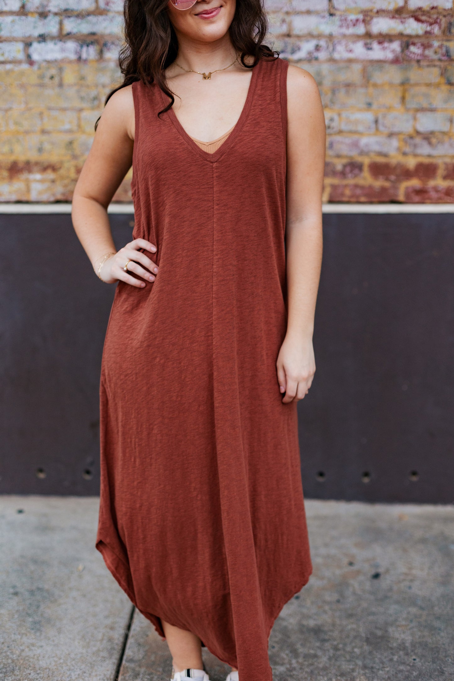 Z SUPPLY: REVERIE DRESS DARK ROSEWOOD
