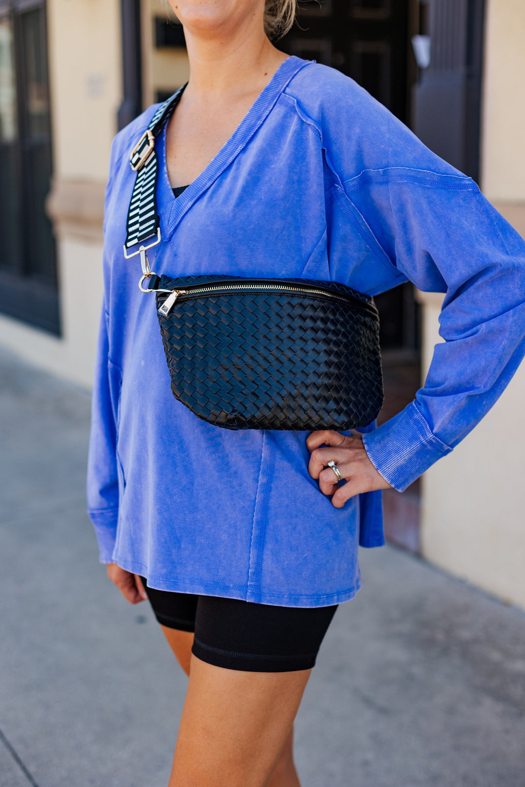 WOVEN BUM BAG / BLACK