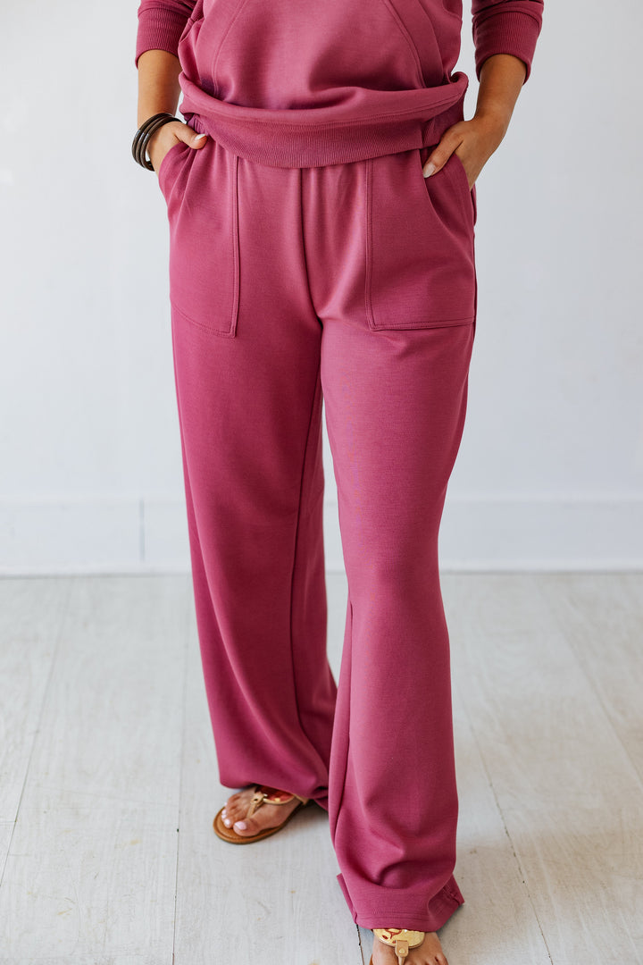 DORIS STRAIGHT LEG LOUNGE PANT- VINTAGE ROSE