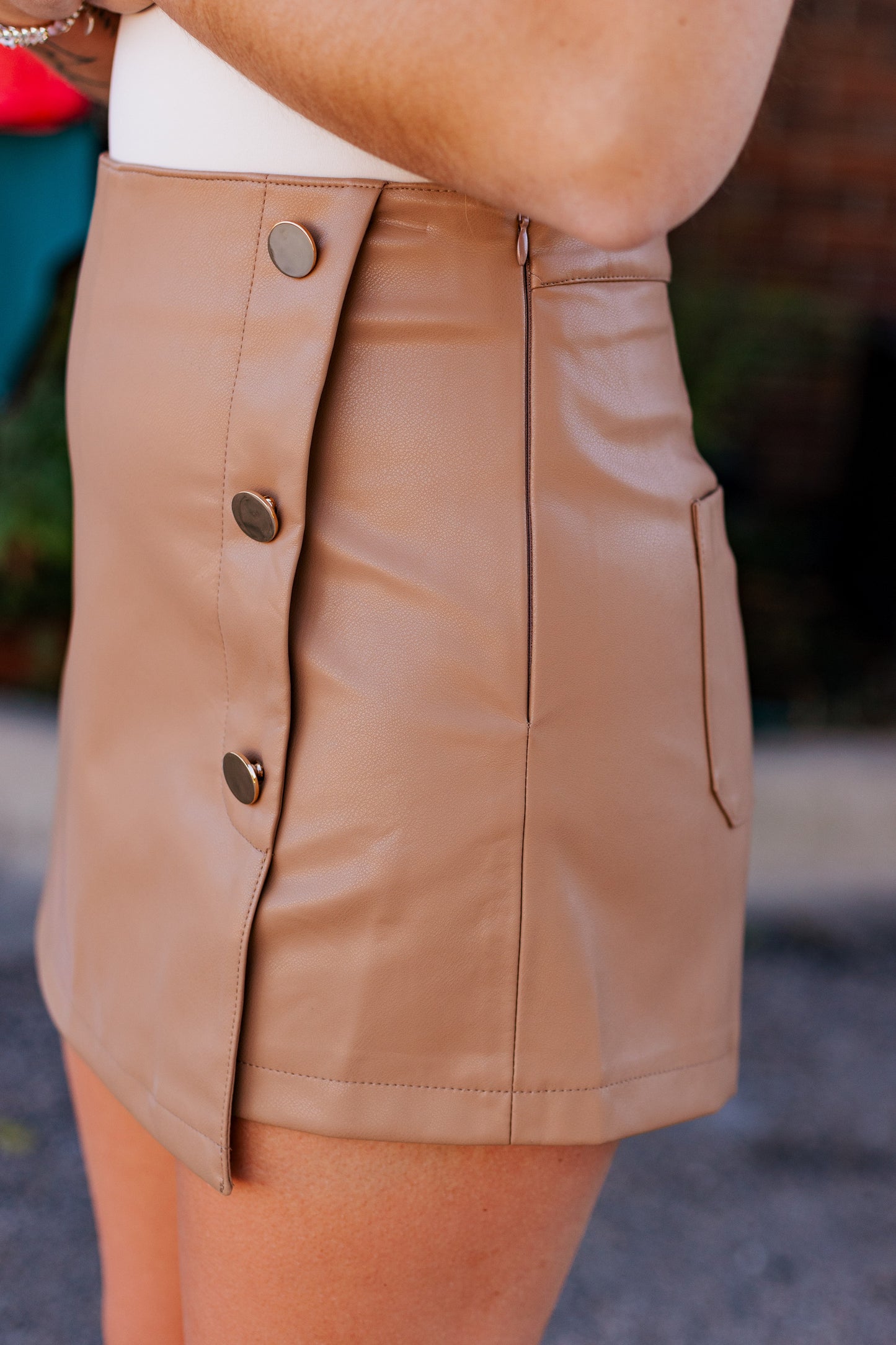 RUNWAY LEATHER SKORT