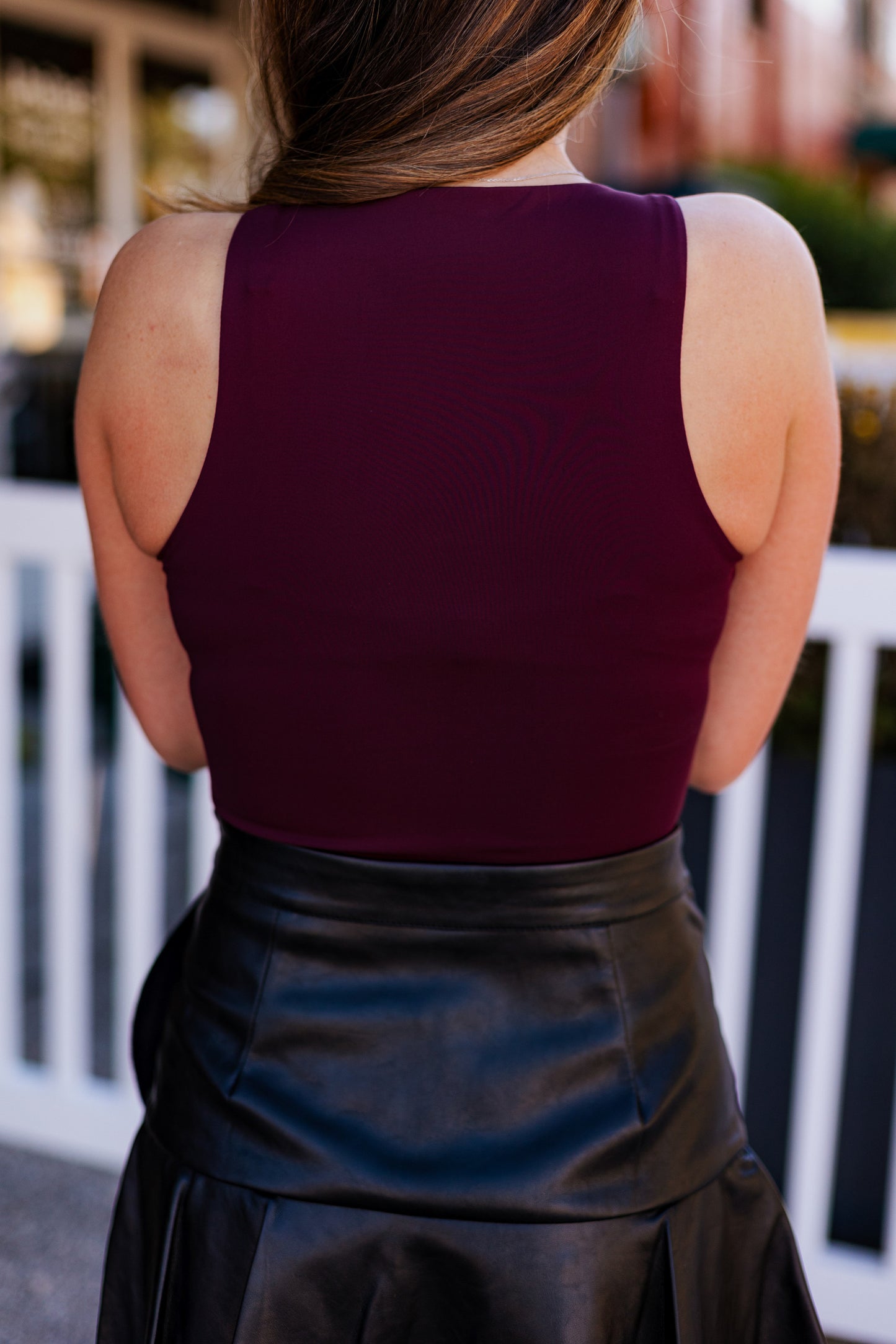 ROXANNA BODYSUIT DEEP BURGUNDY