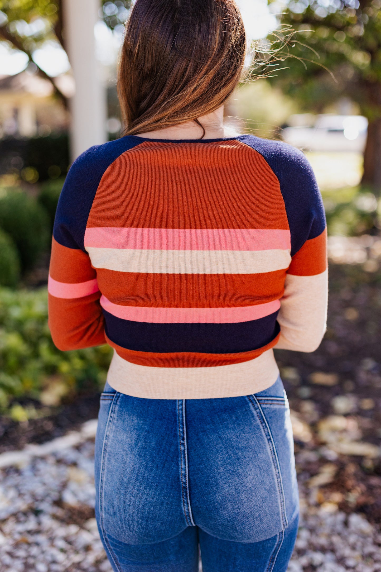 IT GIRL STRIPE SQUARE NECK SWEATER