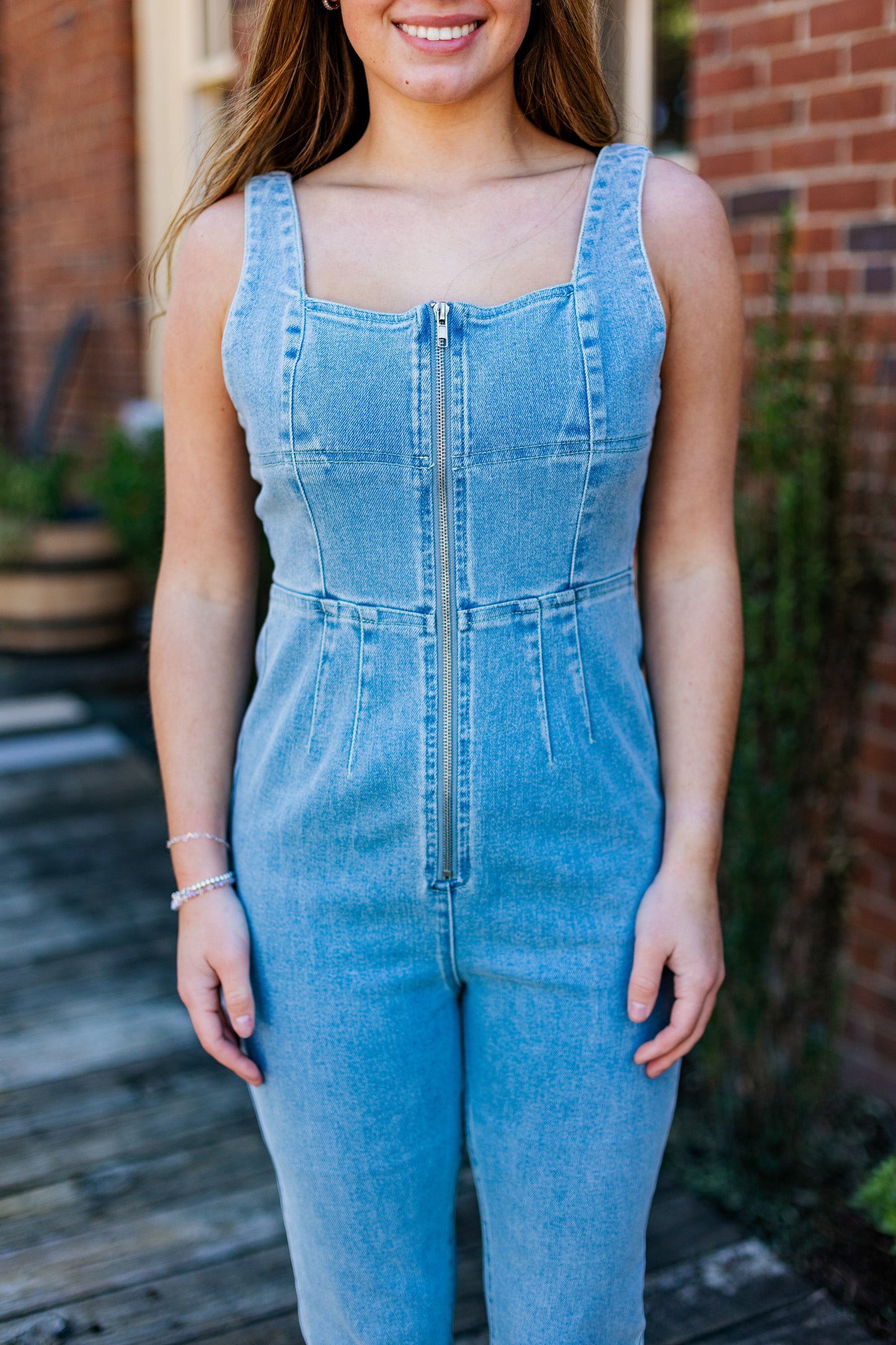 MEET ME AT THE DISCO DENIM JUMPSUIT